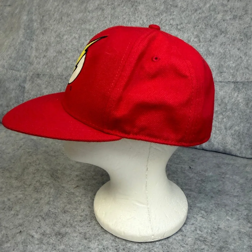DC Comics Originals The Flash Red‎ Fitted Baseball Hat S/M Lightning Bolt Logo